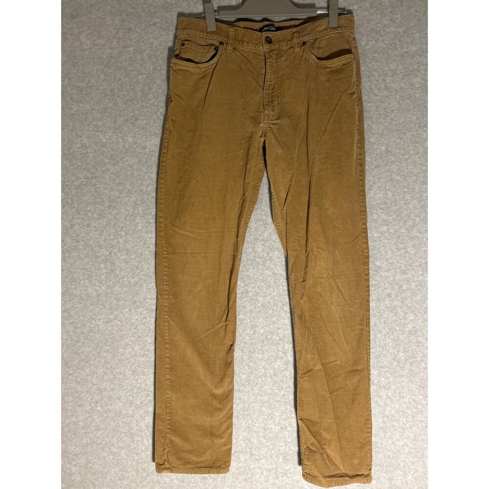 J.Crew Mercantile Flex Corduroy Pants Mens 30x32 Straight Tan Camel Stretch